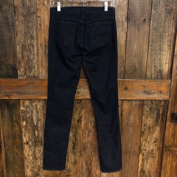 J. Brand Sz 27 Dark Blue Indigo Eclipse Denim Skinny Cotton Spandex Jeans - Picture 6 of 9